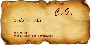 Czár Ida névjegykártya