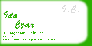 ida czar business card